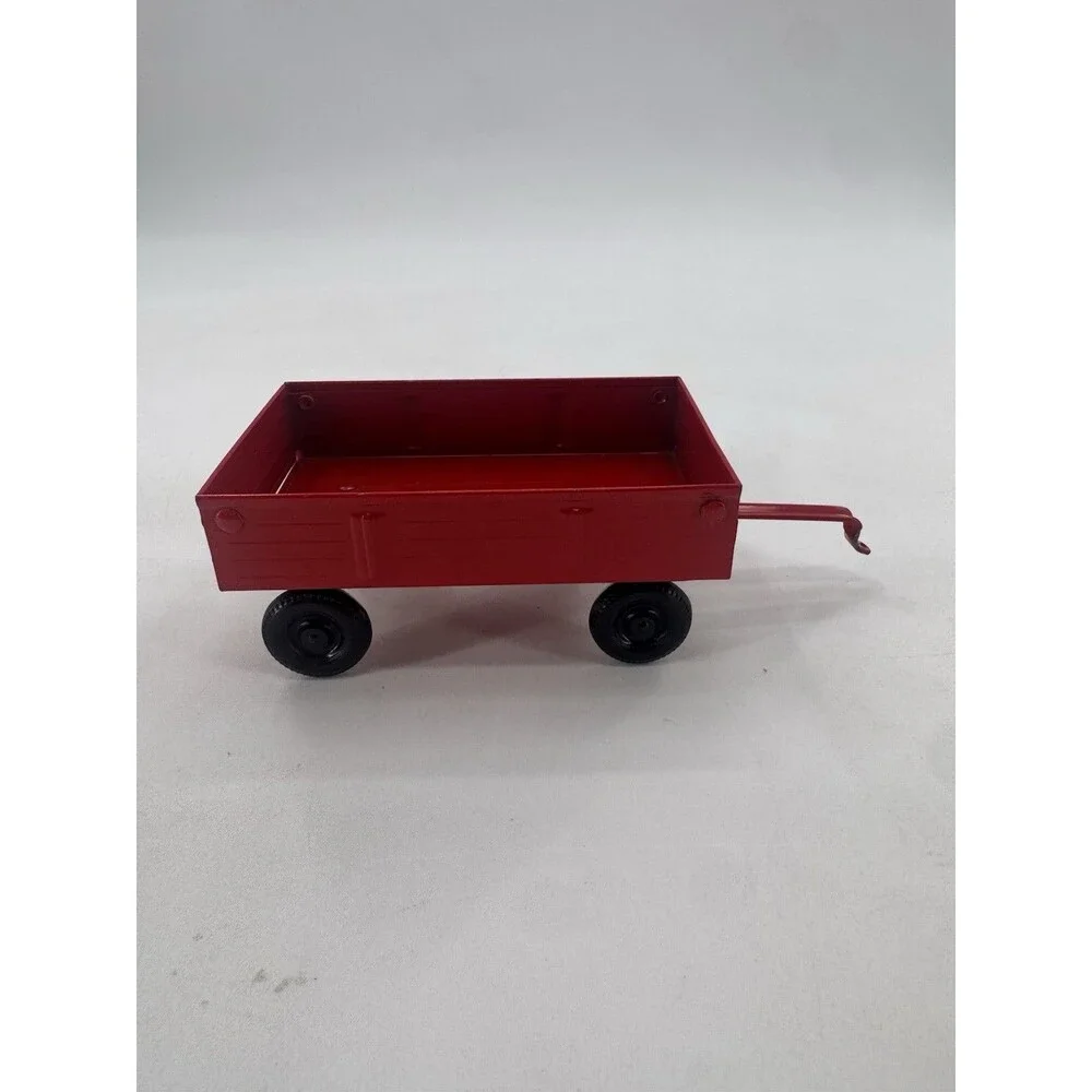 Vintage 1970s ERTL Pressed Steel Toy Red Farm Wagon Model 74-7650, 1/32 Scale